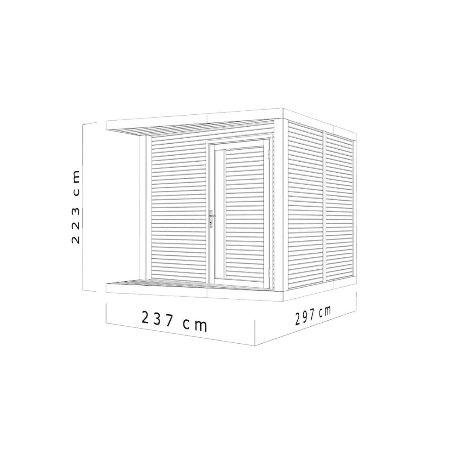 Abri de jardin Neris – 237 x 297 cm — miniature 2