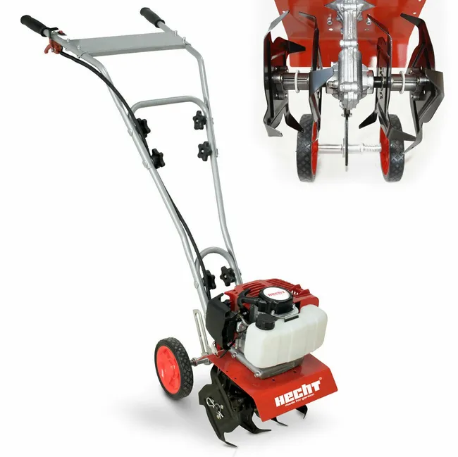 HECHT 752 Motobineuse Moteur 2 temps Fraiseuse Houe Jardin Houe du cultivateur 16 couteaux 14.3 kg largeur travail 25cm 9000tr/min — vue 1