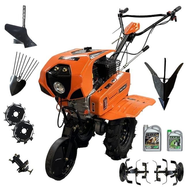 Motoculteur thermique professionnel 212 cc - 7 CV ZEUS FORCE avec full kit et butoir — vue 1