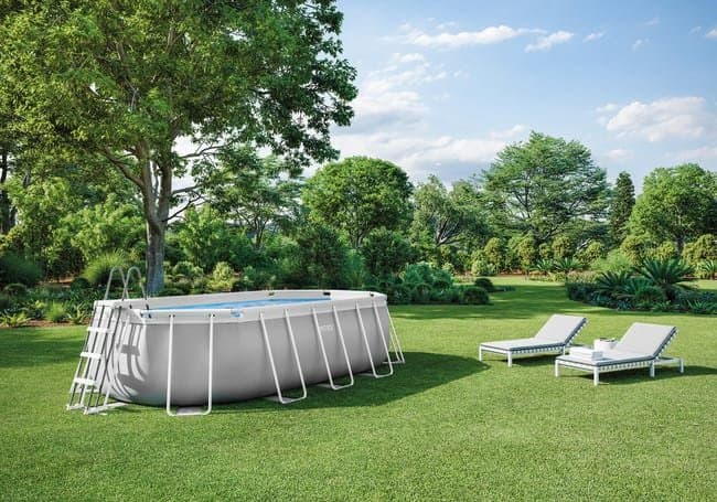 Piscine tubulaire INTEX prism frame ovale 4,00 x 2,00 x 1,00 m — vue 3