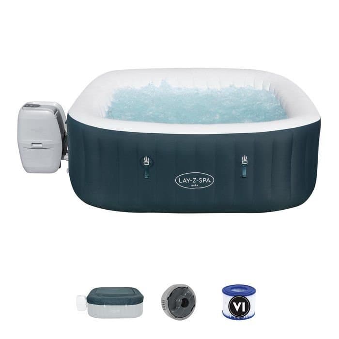 Spa gonflable carré 6 places – Ibiza Airjet – Bestway — vue 1