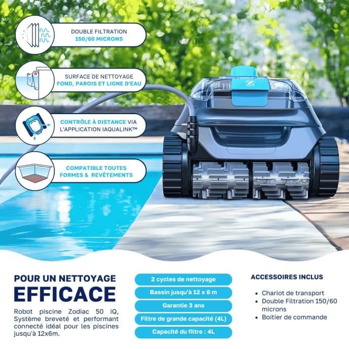 Zodiac Robot piscine Zodiac CNX 50 iQ – Prix Destockage — vue 2